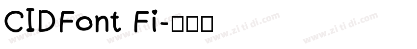 CIDFont Fi字体转换